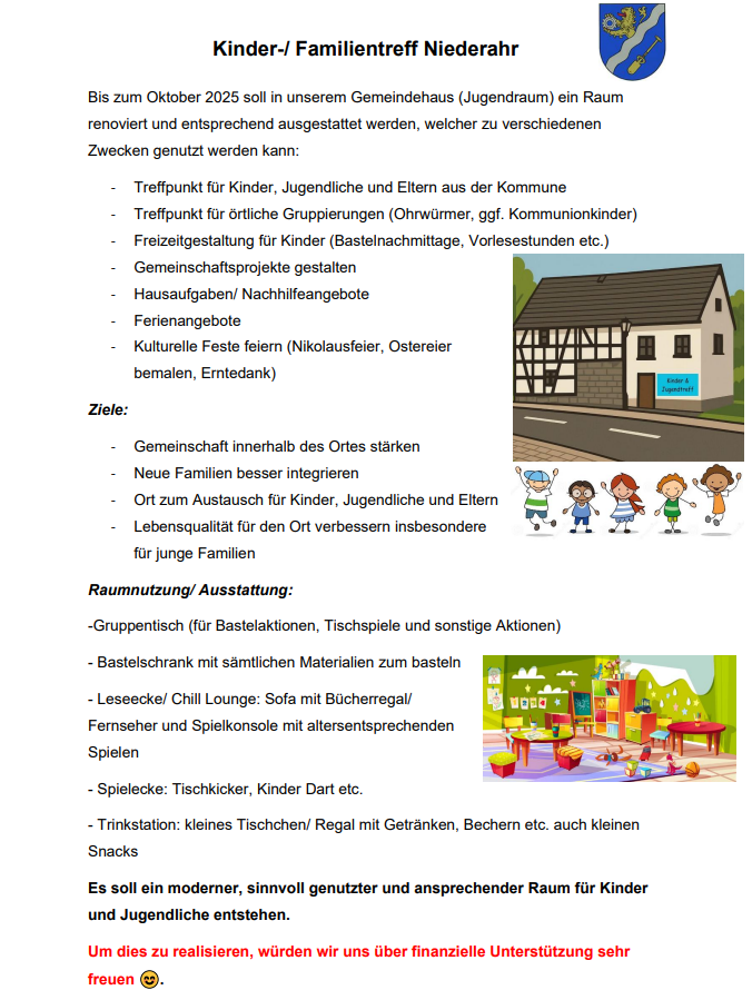 Aktion „Kinder-/ Familientreff Niederahr
